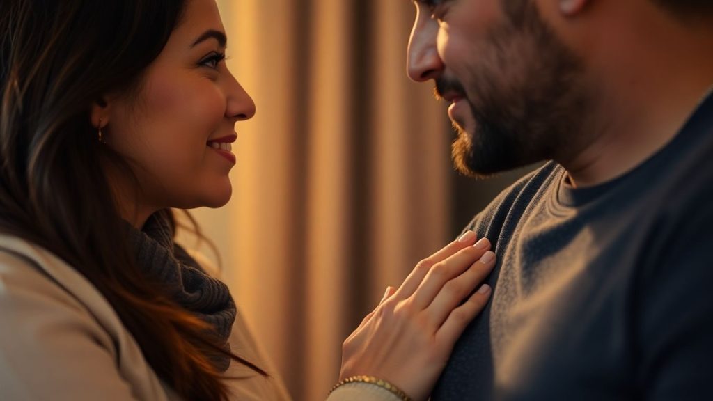 Oameni conectându-se prin contact vizual și atingere.